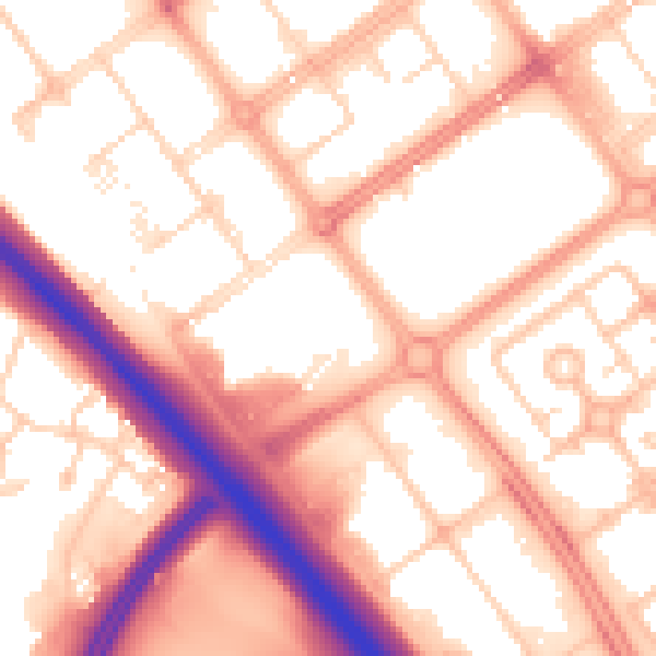 Daytime road noise heatmap for MK9 1DL