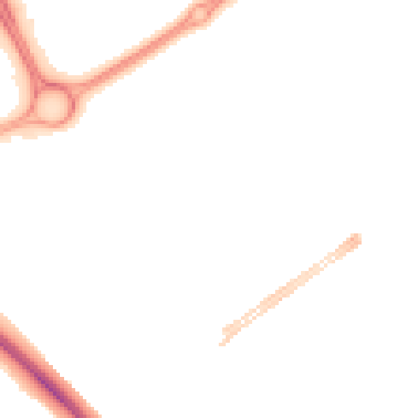 Night-time road noise heatmap for MK9 1EB