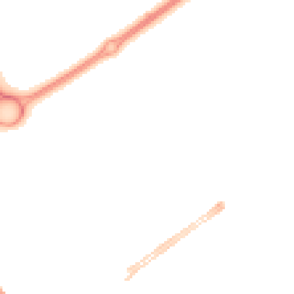 Night-time road noise heatmap for MK9 1EH