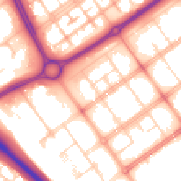 Daytime road noise heatmap for MK9 1FL