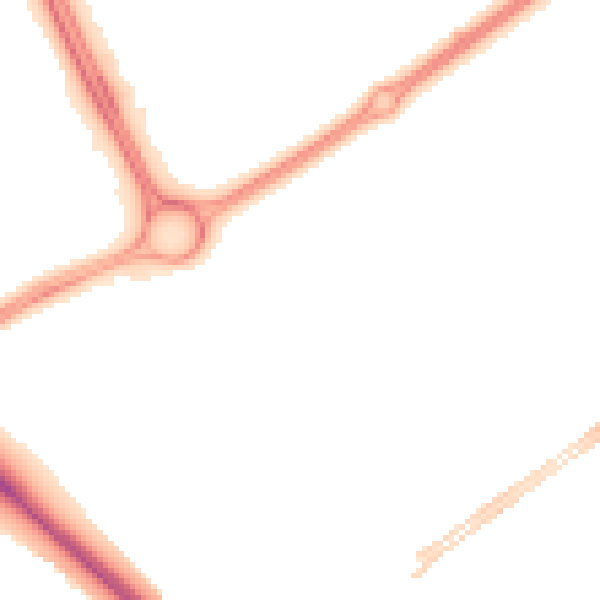 Night-time road noise heatmap for MK9 1FL