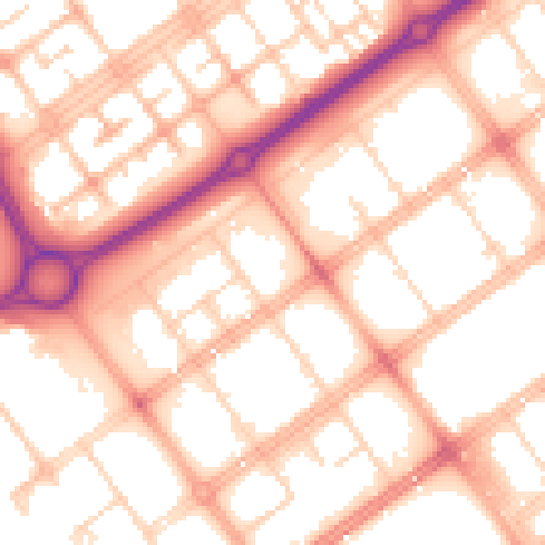 Daytime road noise heatmap for MK9 1FR
