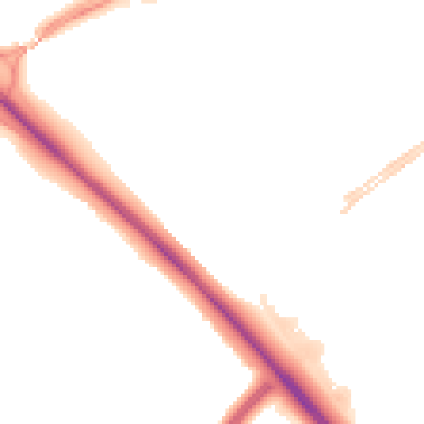 Night-time road noise heatmap for MK9 1GA
