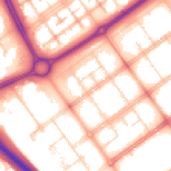 Daytime road noise heatmap for MK9 1GE