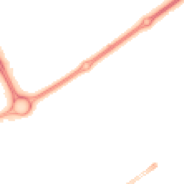 Night-time road noise heatmap for MK9 1HL