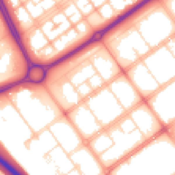 Daytime road noise heatmap for MK9 1JL