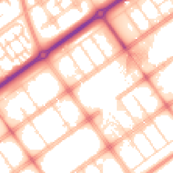 Daytime road noise heatmap for MK9 2AD