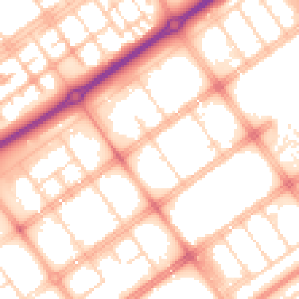 Daytime road noise heatmap for MK9 2AE
