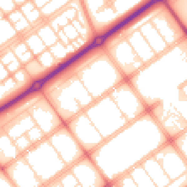 Daytime road noise heatmap for MK9 2AH