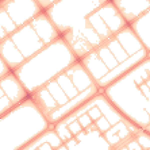 Daytime road noise heatmap for MK9 2BE