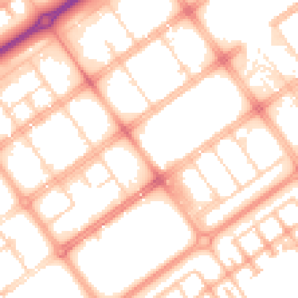 Daytime road noise heatmap for MK9 2DB