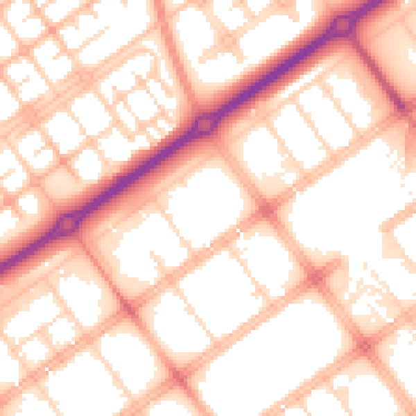 Daytime road noise heatmap for MK9 2DN