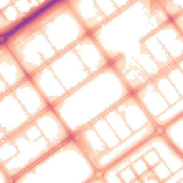 Daytime road noise heatmap for MK9 2EA