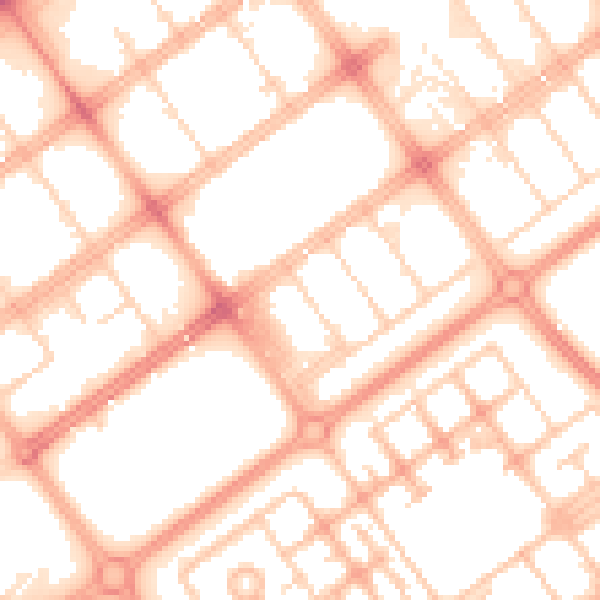 Daytime road noise heatmap for MK9 2EL