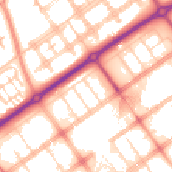 Daytime road noise heatmap for MK9 3AX