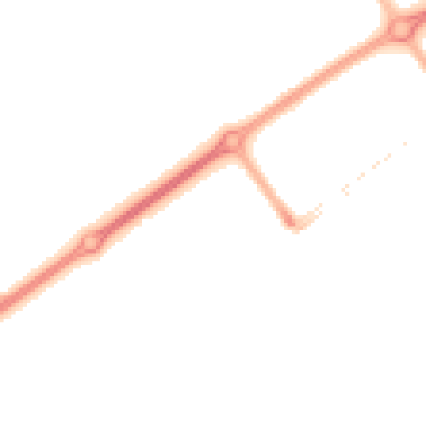 Night-time road noise heatmap for MK9 3AX