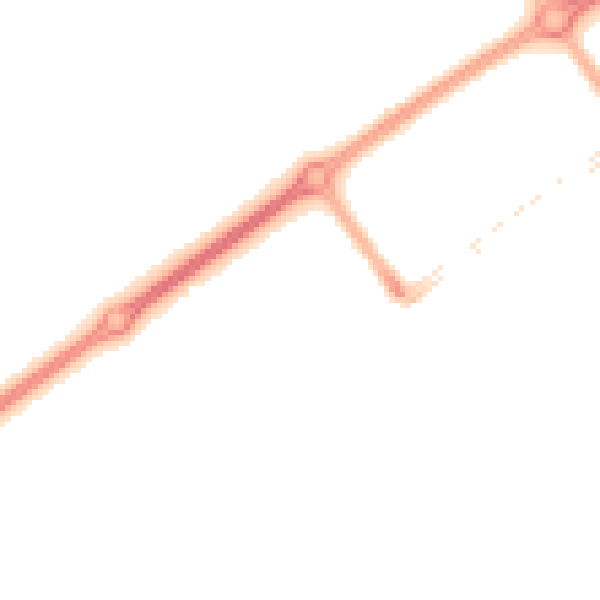 Night-time road noise heatmap for MK9 3AY