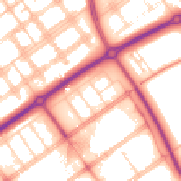 Daytime road noise heatmap for MK9 3BP