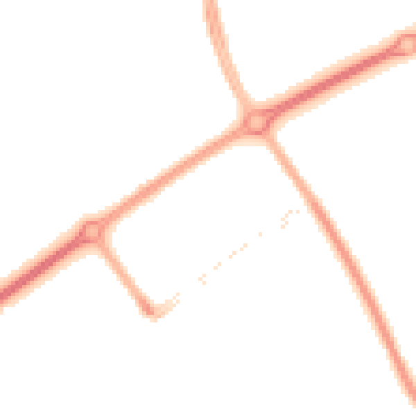 Night-time road noise heatmap for MK9 3BP