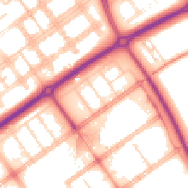 Daytime road noise heatmap for MK9 3BT