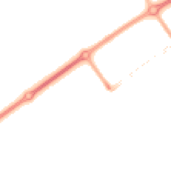 Night-time road noise heatmap for MK9 3EL