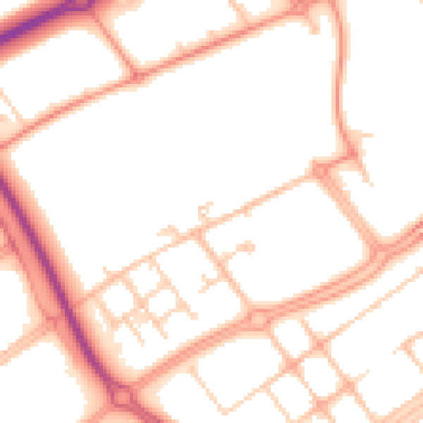 Daytime road noise heatmap for MK9 3FS