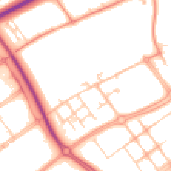 Daytime road noise heatmap for MK9 3FT