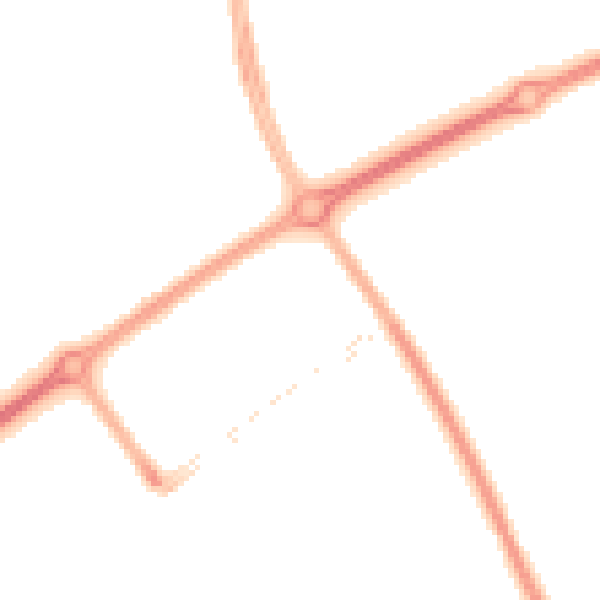 Night-time road noise heatmap for MK9 3NP