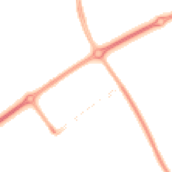 Night-time road noise heatmap for MK9 3NR