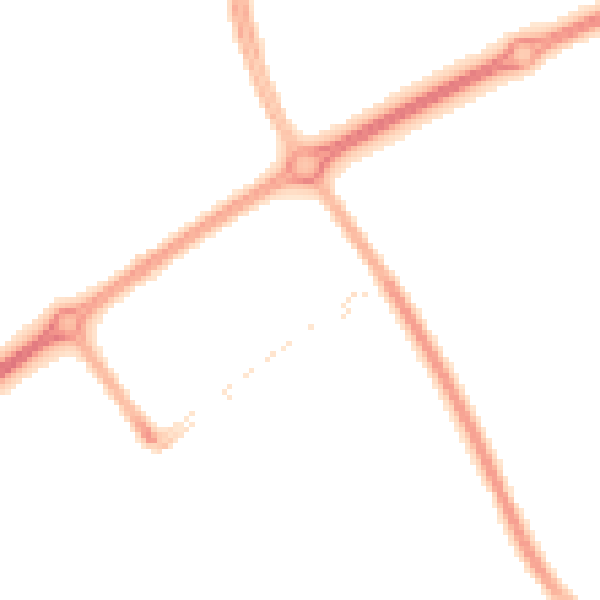 Night-time road noise heatmap for MK9 3XJ