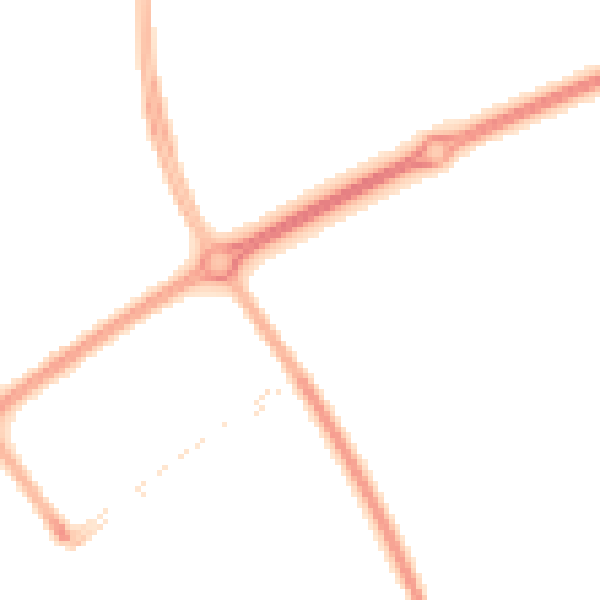 Night-time road noise heatmap for MK9 4AE
