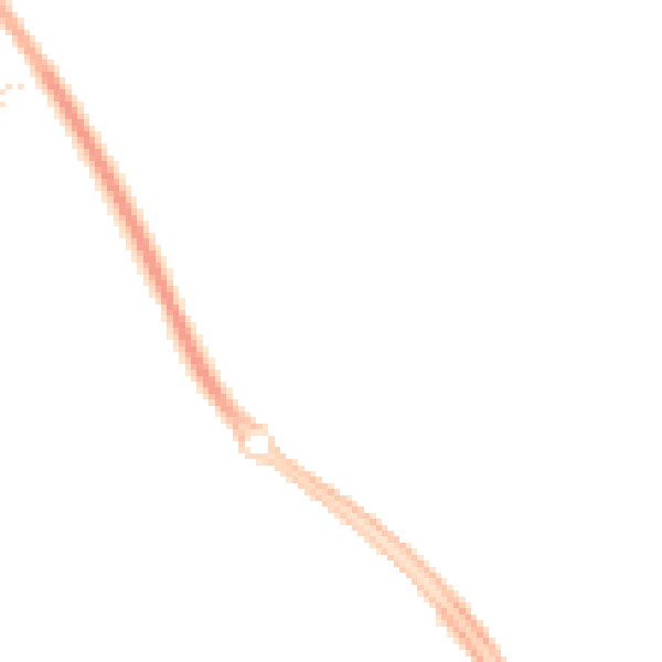 Night-time road noise heatmap for MK9 4AF