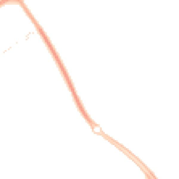 Night-time road noise heatmap for MK9 4AJ
