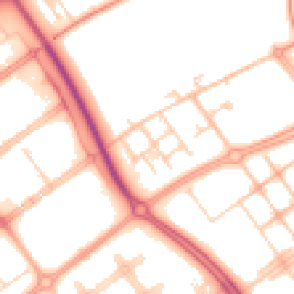 Daytime road noise heatmap for MK9 4AT