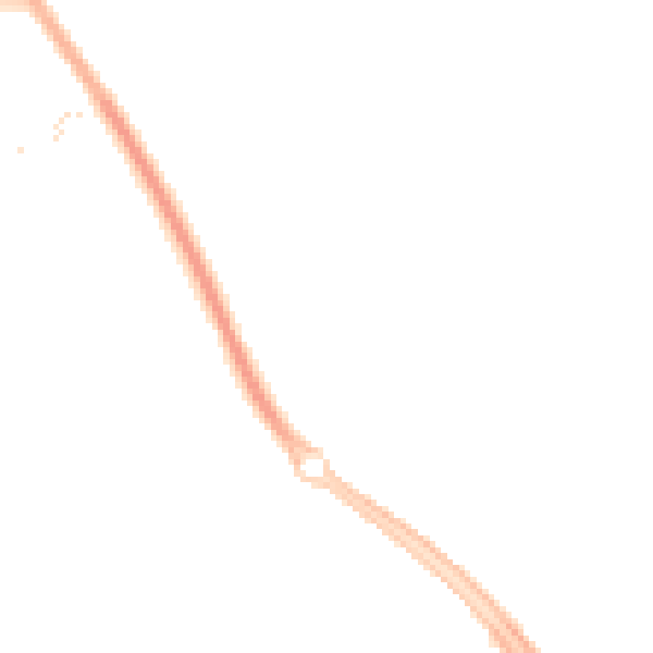 Night-time road noise heatmap for MK9 4AU