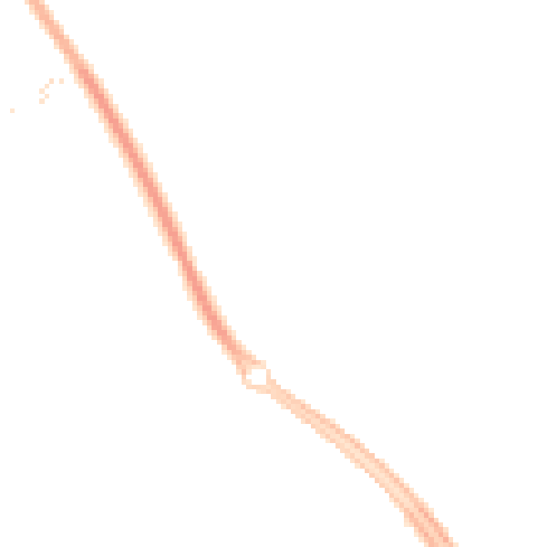 Night-time road noise heatmap for MK9 4AW