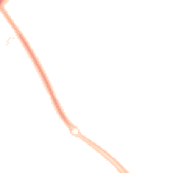 Night-time road noise heatmap for MK9 4BD