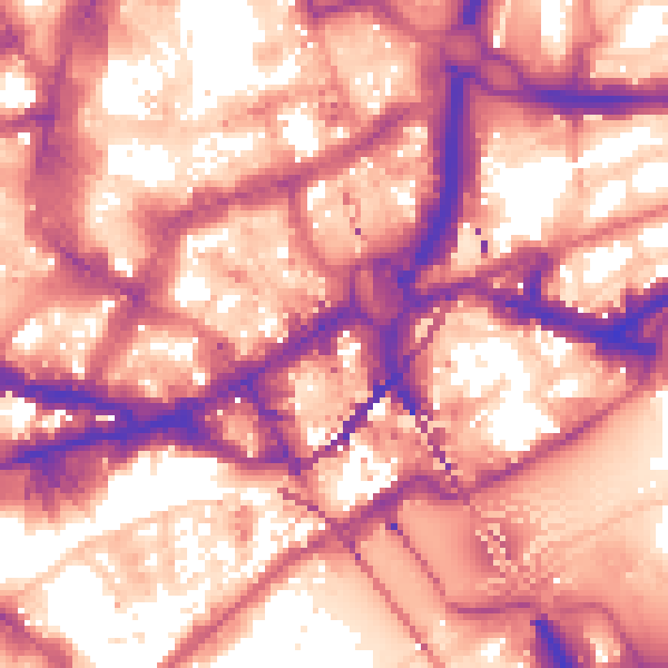 Daytime road noise heatmap for NE1 1DE