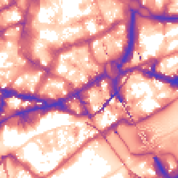 Daytime road noise heatmap for NE1 1DF