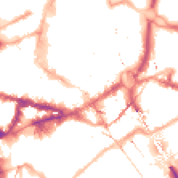 Night-time road noise heatmap for NE1 1EE