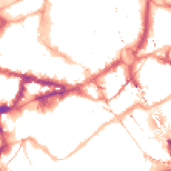 Night-time road noise heatmap for NE1 1JE