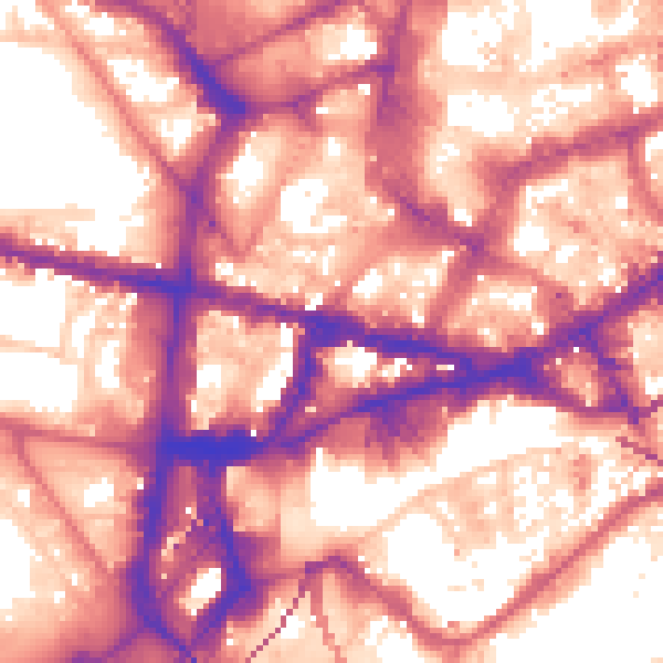 Daytime road noise heatmap for NE1 1SQ