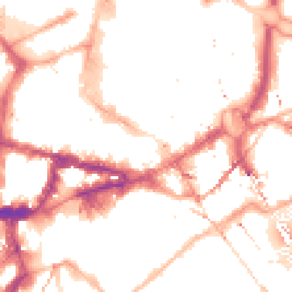 Night-time road noise heatmap for NE1 1UE
