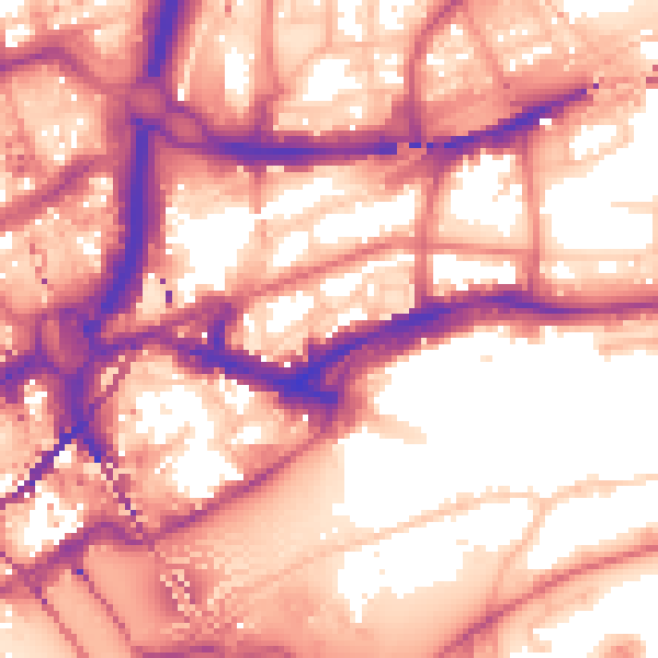 Daytime road noise heatmap for NE1 2AB