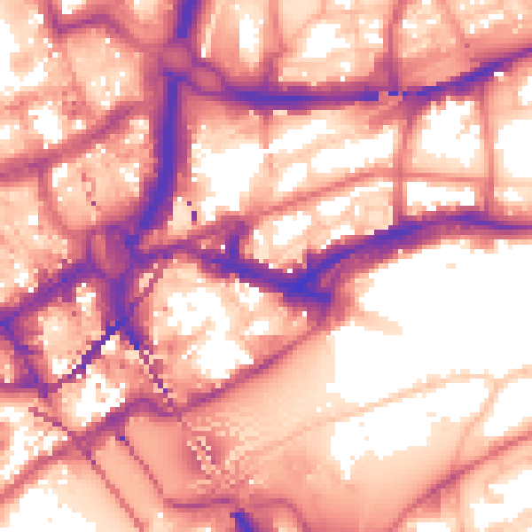 Daytime road noise heatmap for NE1 2AF