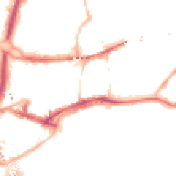 Night-time road noise heatmap for NE1 2AZ