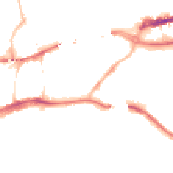 Night-time road noise heatmap for NE1 2BA