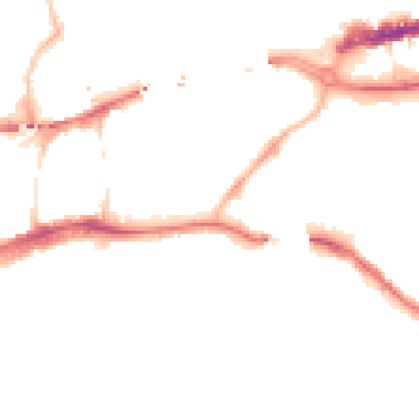 Night-time road noise heatmap for NE1 2BE