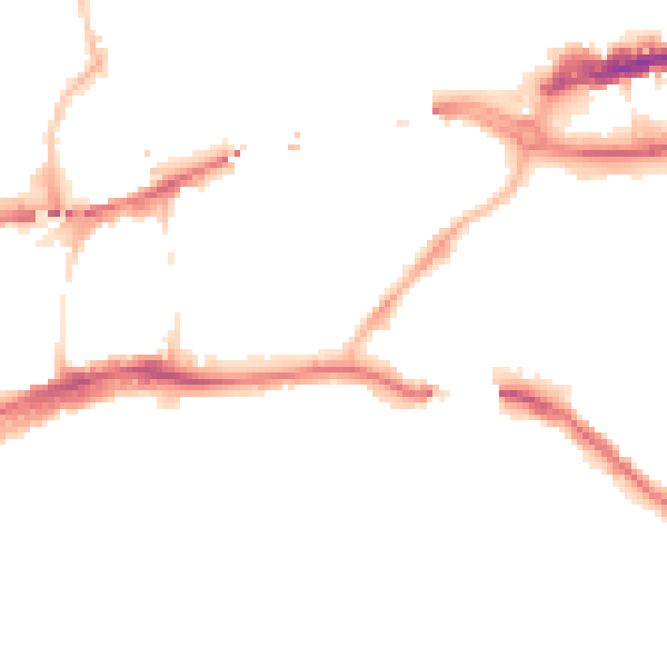 Night-time road noise heatmap for NE1 2BN