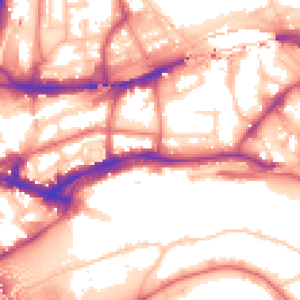 Daytime road noise heatmap for NE1 2BW